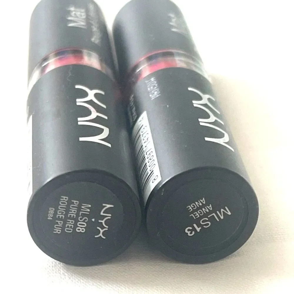 New Lot Of 2 NYX Soft Matte Lipstick MLS13 & MLS08 Angel & Pure Red.